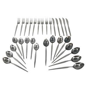 Vintage EPIC Flatware Custom Stainless Steel Prince 30pc MCM Fork Knife Spoon
